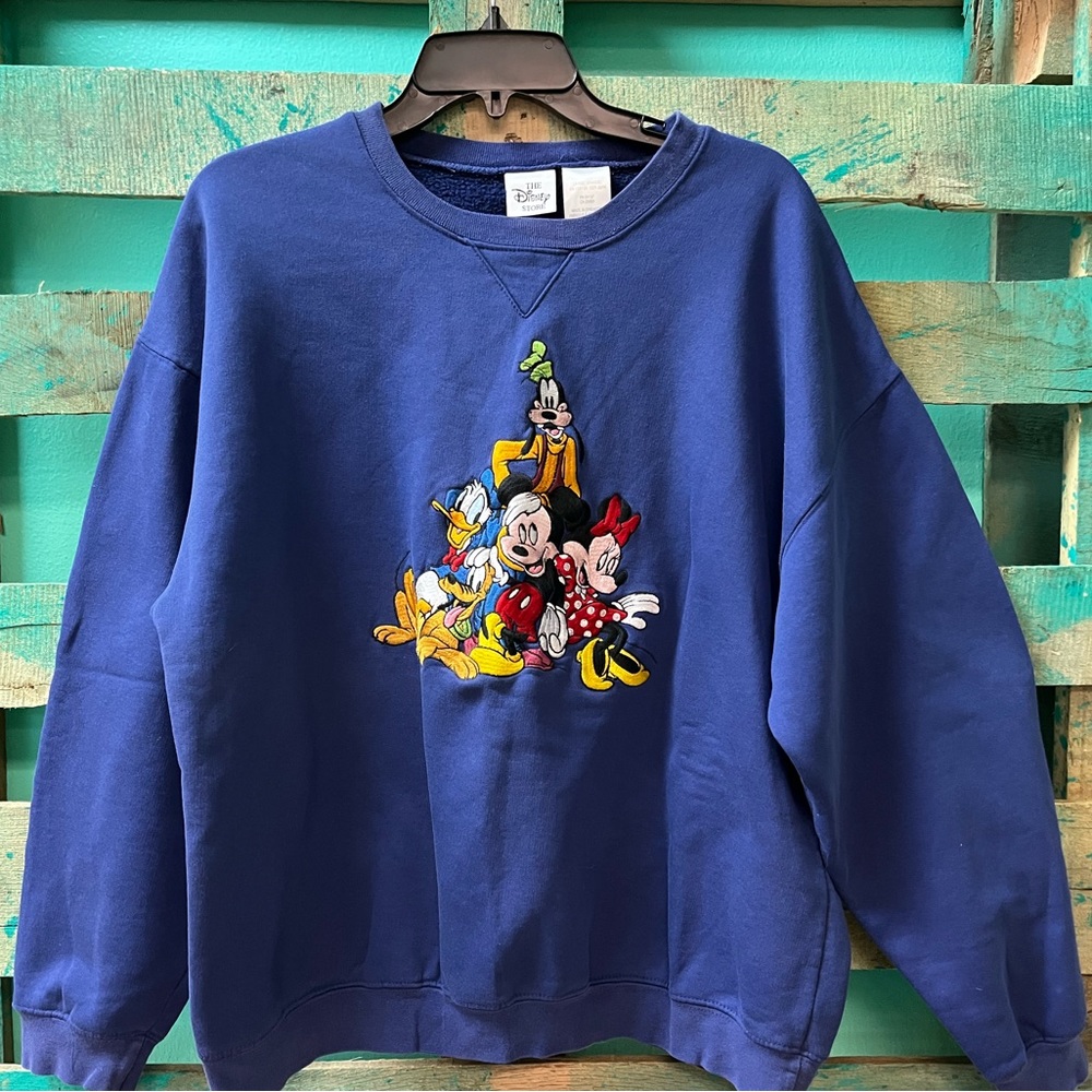 Vintage Disney Mickey & Friends Embroidered Sweatshirt L